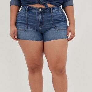 Torrid 3.5 Inch Vintage Stretch High-Rise Short Classic Blue Jean Shorts Denim